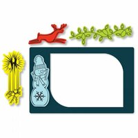 Sizzix - Picture This Collection - Framelits Die with Clear Acrylic Stamp Set - Photo Frame, Seasonal Borders
