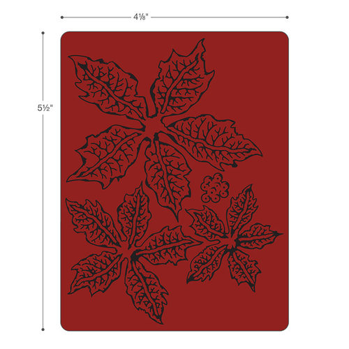 Sizzix - Tim Holtz - Alterations Collection - Texture Fades - Embossing Folder - Tattered Poinsettia