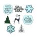 Sizzix - Tis the Season Collection - Framelits Die with Clear Acrylic Stamp Set - Christmas is Here