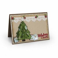 Sizzix - Tis the Season Collection - Thinlits Die - Christmas Tree, Flip and Fold