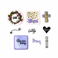 Sizzix - Planner Pages and More Collection - Framelits Die with Clear Acrylic Stamp Set - Grace for Today Planner