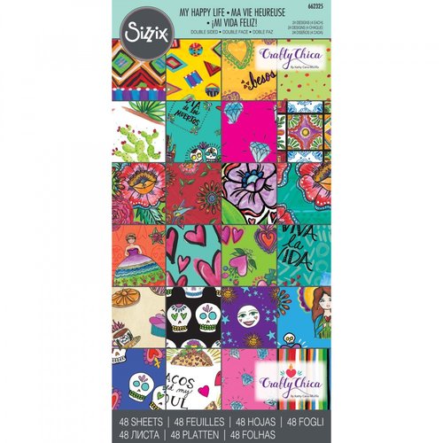 Sizzix - My Happy Life Collection - 6 x 12 Cardstock Pad