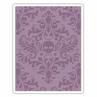 Sizzix - Tim Holtz - Alterations Collection - Halloween - Texture Fades - Embossing Folder - Skull Damask