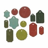 Sizzix - Tim Holtz - Alterations Collection - Christmas - Thinlits Dies - Gift Tags