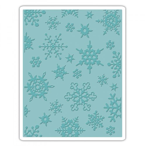 Sizzix - Tim Holtz - Alterations Collection - Christmas - Texture Fades - Embossing Folder - Simple Snowflakes