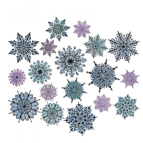 Sizzix - Tim Holtz - Alterations Collection - Framelits Dies - Swirly Snowflakes