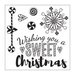 Sizzix - Sweet Christmas Collection - Framelits Die with Clear Acrylic Stamp Set - Sweet Christmas