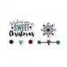 Sizzix - Sweet Christmas Collection - Framelits Die with Clear Acrylic Stamp Set - Sweet Christmas
