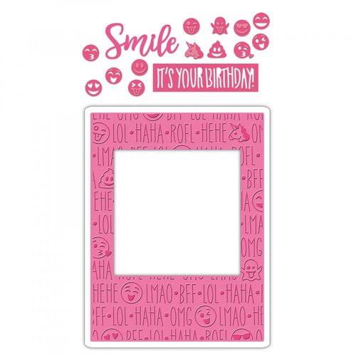 Sizzix - Impresslits - Embossing Folder - Birthday Smiles