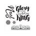 Sizzix - Christmas Blessings Collection - Framelits Die with Clear Acrylic Stamp Set - Glory to the King