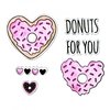 Sizzix - Framelits Die with Clear Acrylic Stamp Set - Donuts for You