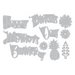 Sizzix - Making Happy Happen Collection - Thinlits Die - Phrases, Happy and Pineapple