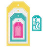 Sizzix - Cards That Wow Collection - Framelits Die - Tags, Dotted