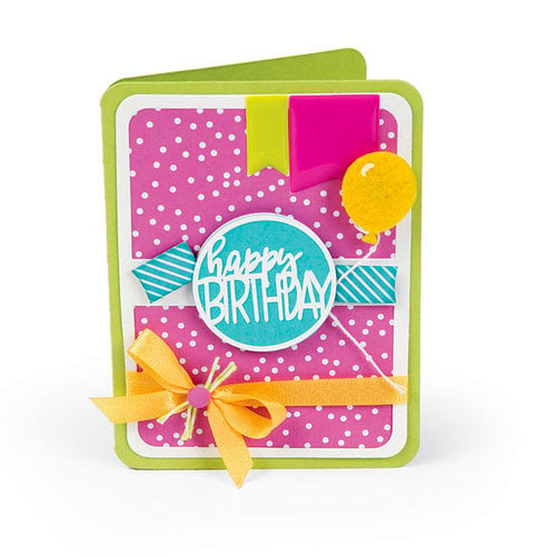 Sizzix - More Cards That Wow Collection - Framelits Die - Card, Rounded with Circle Drop-ins