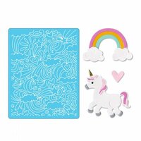Sizzix - Thinlits Die and Embossing Folder - Unicorn and Rainbows