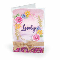 Sizzix - Bloom and Blossom Collection - Framelits Die with Clear Acrylic Stamp Set - Layered Flowers