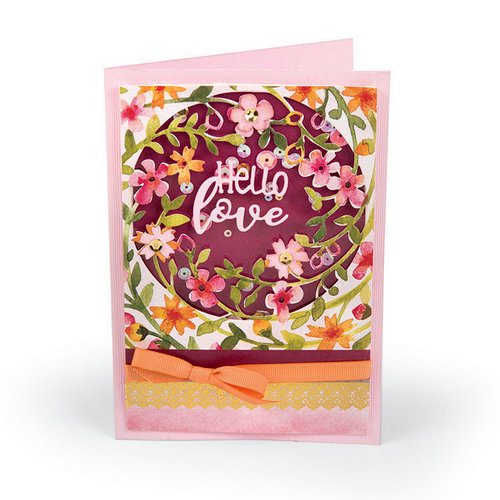 Sizzix - Bloom and Blossom Collection - Thinlits Die - Floral Wreath