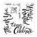 Sizzix - Let's Celebrate Collection - Framelits Die with Clear Acrylic Stamp Set - You're Invited