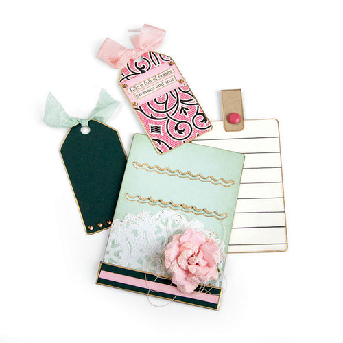 Sizzix - Book Club Collection - Framelits Die - Credit Card Sleeve and Tags