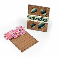 Sizzix - Book Club Collection - Thinlits Die - Journaling Cards, Flowers and Leaves