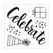 Sizzix - Framelits Die with Clear Acrylic Stamp Set - Celebrate 3