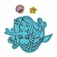 Sizzix - Framelits Die with Clear Acrylic Stamp Set - Mermaid