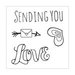 Sizzix - Framelits Die with Clear Acrylic Stamp Set - Sending You Love