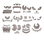 Sizzix - Tim Holtz - Alterations Collection - Halloween - Thinlits Die - Frightening Faces
