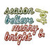 Sizzix - Tim Holtz - Alterations Collection - Christmas - Thinlits Die - Shadow Script Christmas