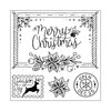 Sizzix - Winter Greetings Collection - Framelits Die with Clear Acrylic Stamp Set - Christmas Envelope