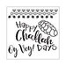 Sizzix - Traditional Christmas and Hanukkah Collection - Framelits Die with Clear Acrylic Stamp Set - Happy Challah Days