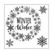 Sizzix - Holiday Blessings Collection - Framelits Die with Clear Acrylic Stamp Set - Snowflake Wreath