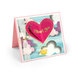 Sizzix - Sending Love Collection - Framelits Die with Clear Acrylic Stamp Set - I Heart You