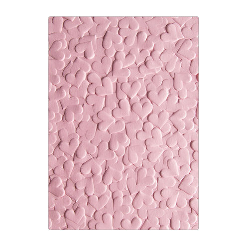 Sizzix - Sending Love Collection - 3D Textured Impressions - Embossing Folder - Confetti Hearts