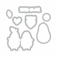 Sizzix - Framelits Die with Clear Acrylic Stamp Set - Avocuddle
