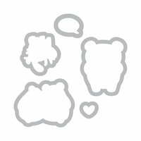 Sizzix - Framelits Die with Clear Acrylic Stamp Set - Bear Hugs