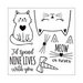Sizzix - Framelits Die with Clear Acrylic Stamp Set - Nine Lives