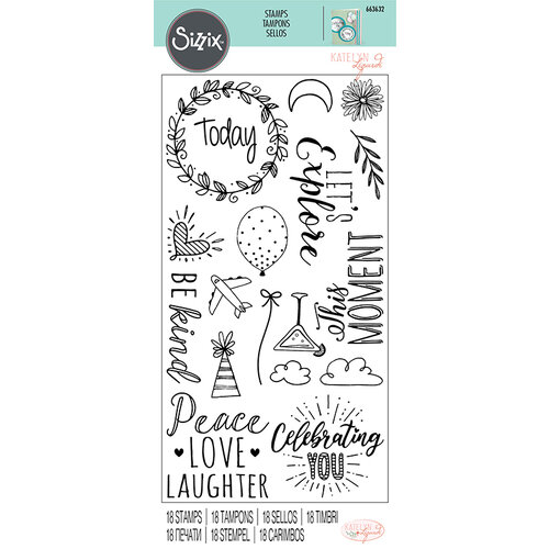 Sizzix - Clear Acrylic Stamps - Everyday Sentiments
