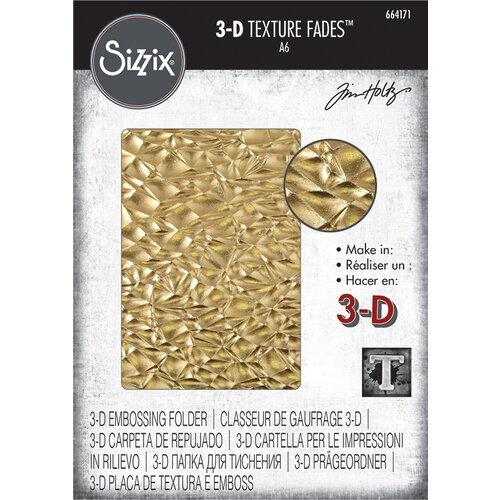 Sizzix - Tim Holtz - 3D Texture Fades - Embossing Folder - Crackle