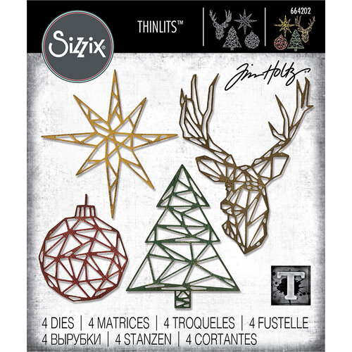 Sizzix - Thinlits Die - Geo Christmas