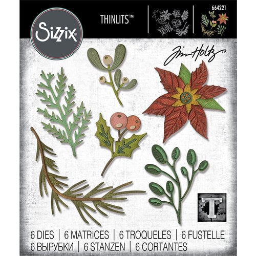 Sizzix - Tim Holtz - Christmas - Thinlits Dies - Large Funky Festive