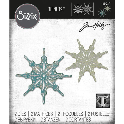 Sizzix - Christmas - Tim Holtz - Thinlits Die - Fanciful Snowflakes