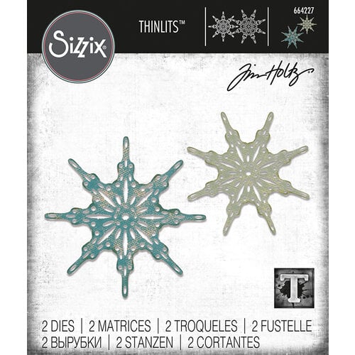 Sizzix - Christmas - Tim Holtz - Thinlits Dies - Fanciful Snowflakes