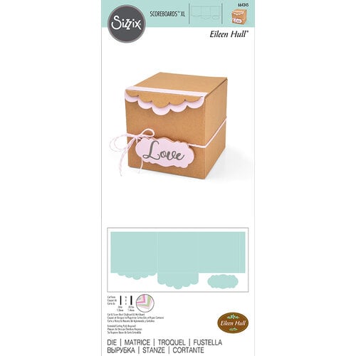 Sizzix - Bigz XL Dies - Gift Box with Scallop Edges and Label
