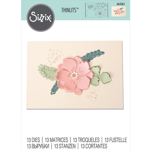 Sizzix - Thinlits Dies - Peony Pop-Up