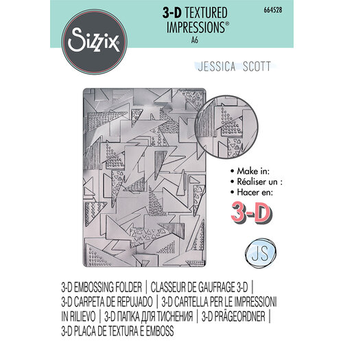 Sizzix - 3D Textured Impressions - Embossing Folder - Doodle Triangles