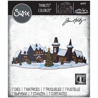 Sizzix - Tim Holtz - Christmas - Thinlits Dies - Holiday Village Colorize