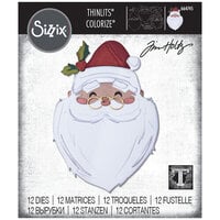 Sizzix - Tim Holtz - Christmas - Thinlits Dies - Santa's Wish Colorize