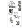 Sizzix - Clear Acrylic Stamps - Good Vibes - Set 01