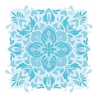 27-00032 Alternating Snowflake Stencil - iStencils